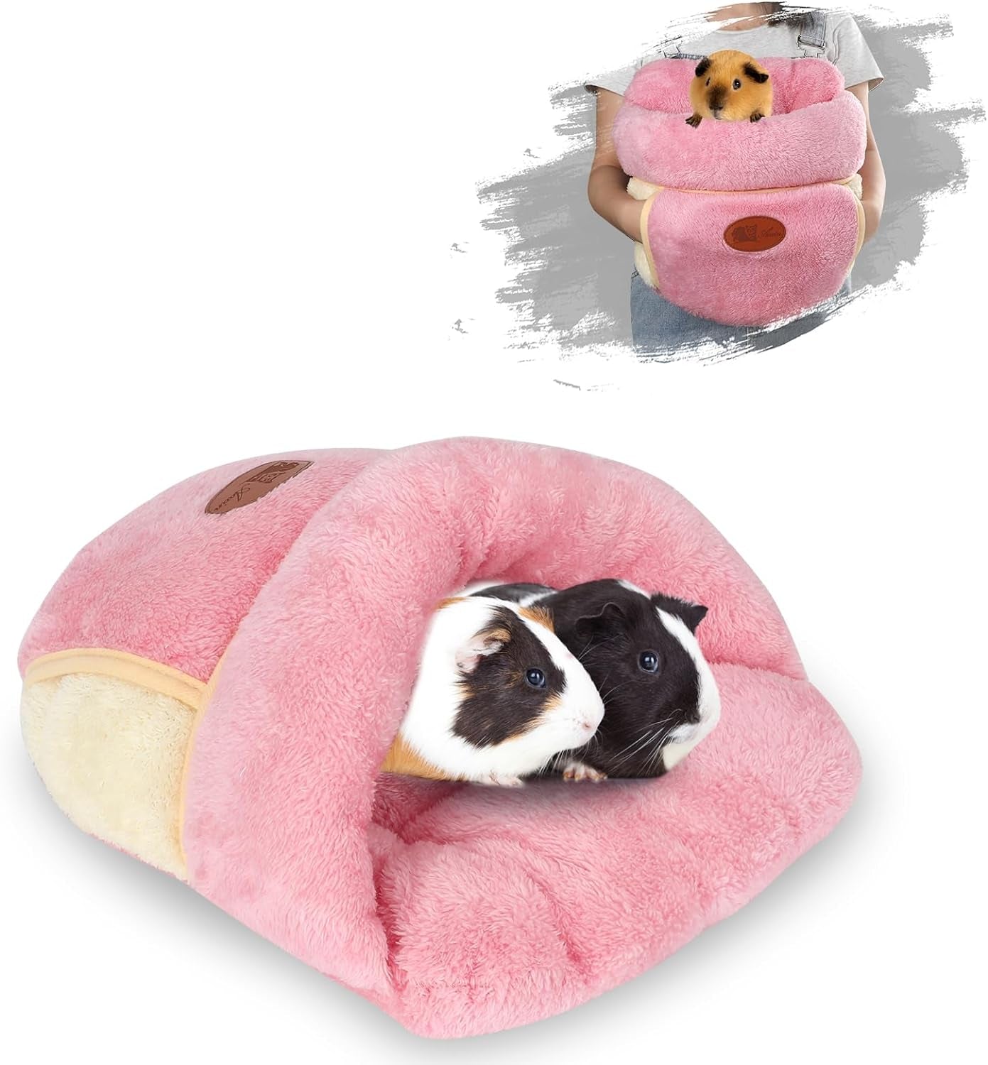 "🐹💕 Snuggle Time! Discover the YUEPET Cozy Cave Bed for your furry friends! Perfect for guinea pigs, squirrels, and more! 🏡✨ #SmallAnimalLove #CozyCave"