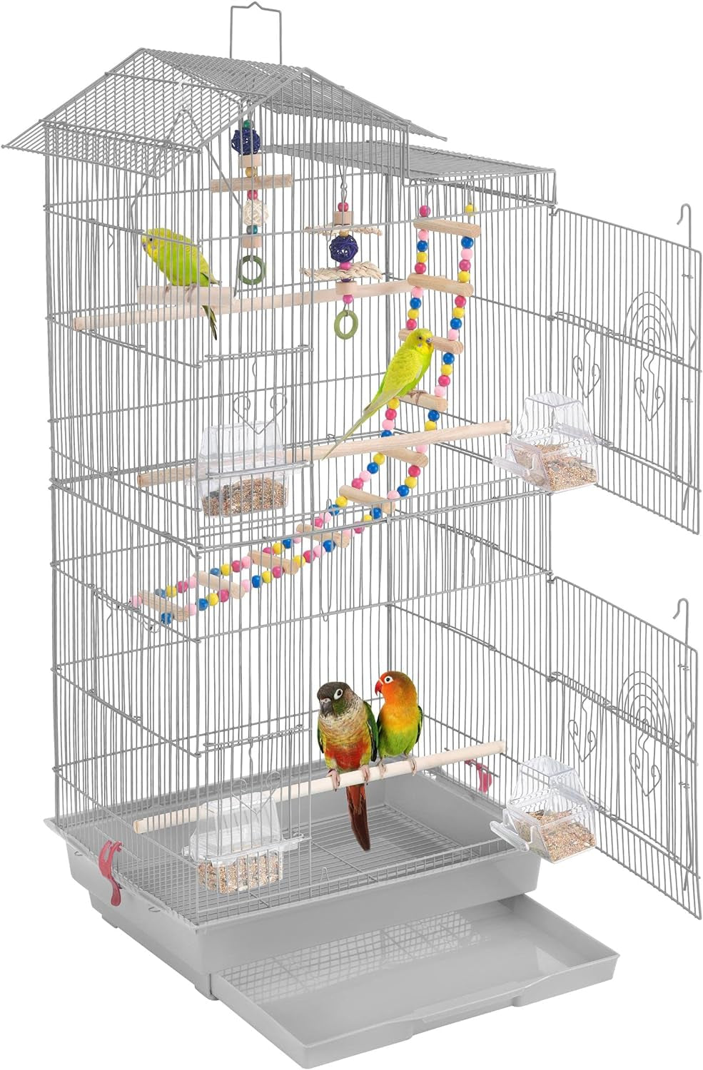 "🏠🐦 Elevate Your Feathered Friend's Home! Check out the Yaheetech 39-Inch Large Flight Parrot Cage - Perfect for Quakers, Cockatiels, and More! 🦜✨ #BirdLovers #PetCage #HappyBirds"