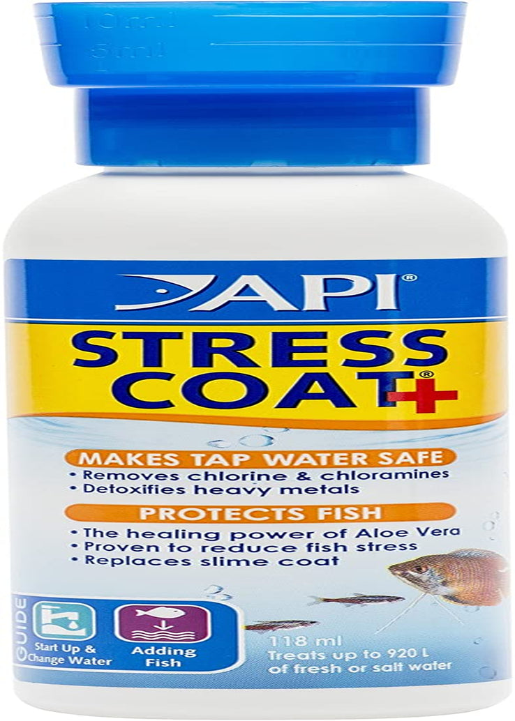 🌊🐠 Transform your aquarium with API STRESS COAT! 🐟✨ 16 oz of ultimate water conditioner for happy, healthy fish! 💧💙 #AquariumCare #FishTankEssentials