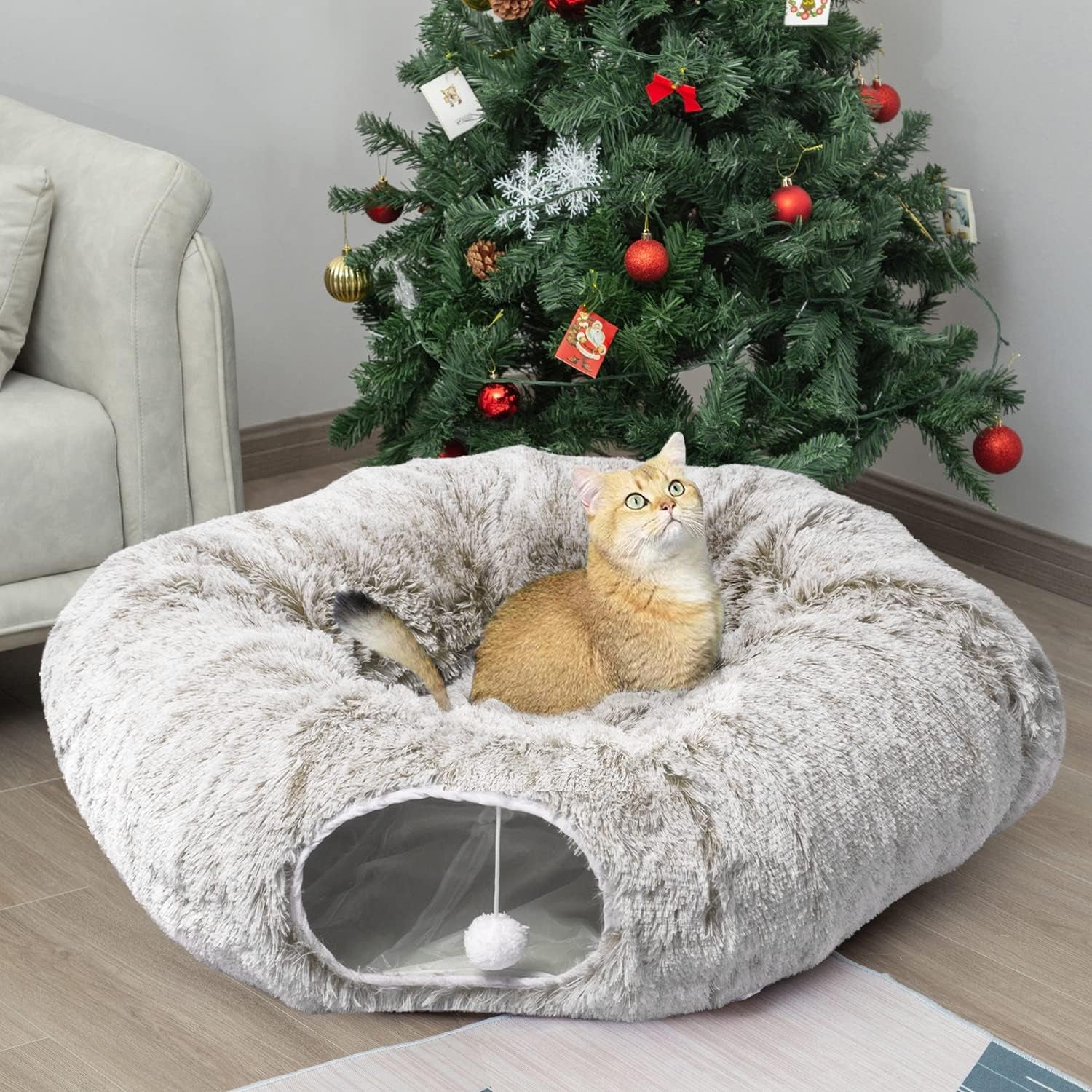 🐾🎉 Ultimate Fun for Your Furry Friends! 🌙 Introducing the AUOON Cat Tunnel Bed - a cozy playground with a central mat! Perfect for kittens, puppies, rabbits, and more! 🐱🐶💙 #PetPlaytime #CatLovers #HappyPets