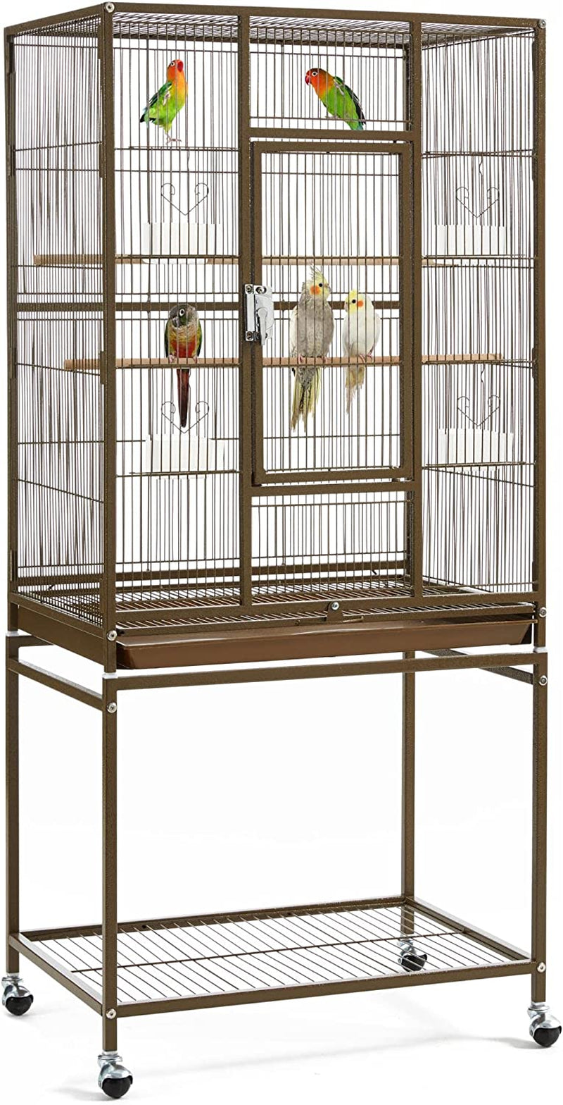 "🏰✨ Elevate Your Feathered Friends' Home! Check out the Yaheetech 54-Inch Wrought Iron Bird Cage - Perfect for Parrots, Parakeets & More! 🦜💚 #BirdCage #PetLovers"