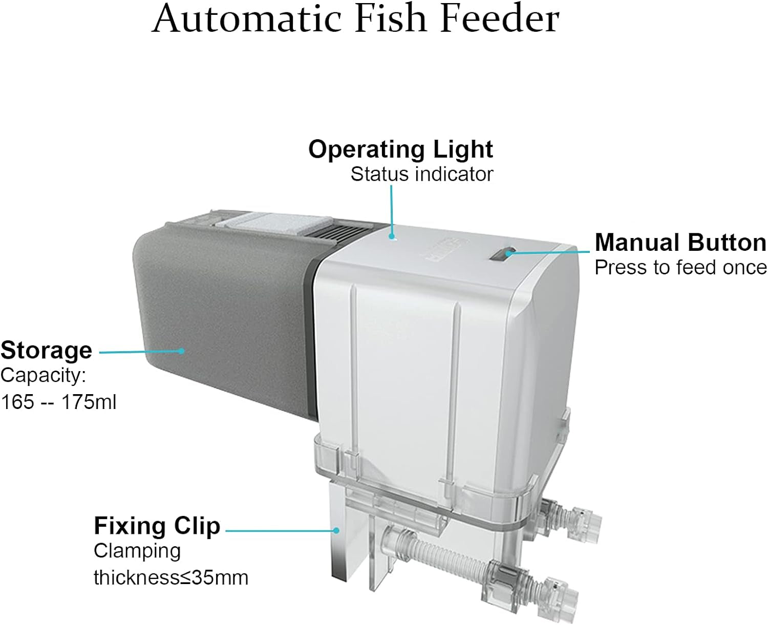 "🐟✨ Smart Fish Feeder: Your Ultimate Aquarium Buddy! 🌊📱 Control it from anywhere with WiFi & never worry about feeding again! Perfect for holidays! 🐠💚 #FishCare #SmartHome"