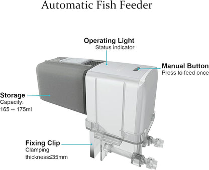 "🐟✨ Smart Fish Feeder: Your Ultimate Aquarium Buddy! 🌊📱 Control it from anywhere with WiFi & never worry about feeding again! Perfect for holidays! 🐠💚 #FishCare #SmartHome"