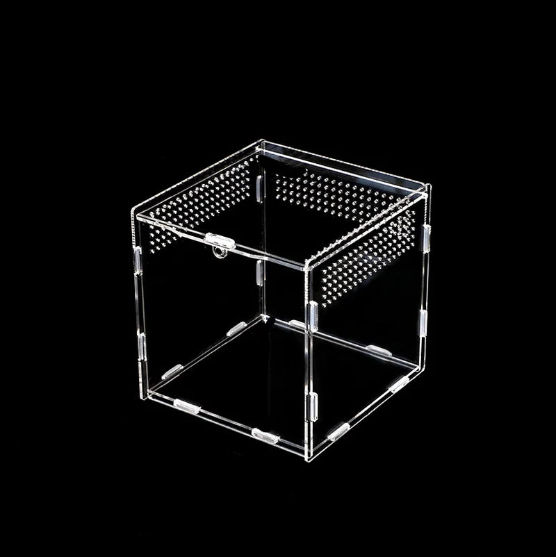 "🐢🦎 Perfect Home for Your Reptiles! Transparent Acrylic Breeding Box for Lizards & Turtles - Safe, Stylish & Organic! 🌱✨"