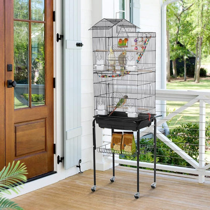 "🐦✨ Elevate Your Feathered Friend's Home! Check out the Yaheetech 64-Inch Open Top Bird Cage - Perfect for Parrots, Lovebirds, and Budgies! 🐥💕 #BirdCage #PetLovers #HappyBirds"