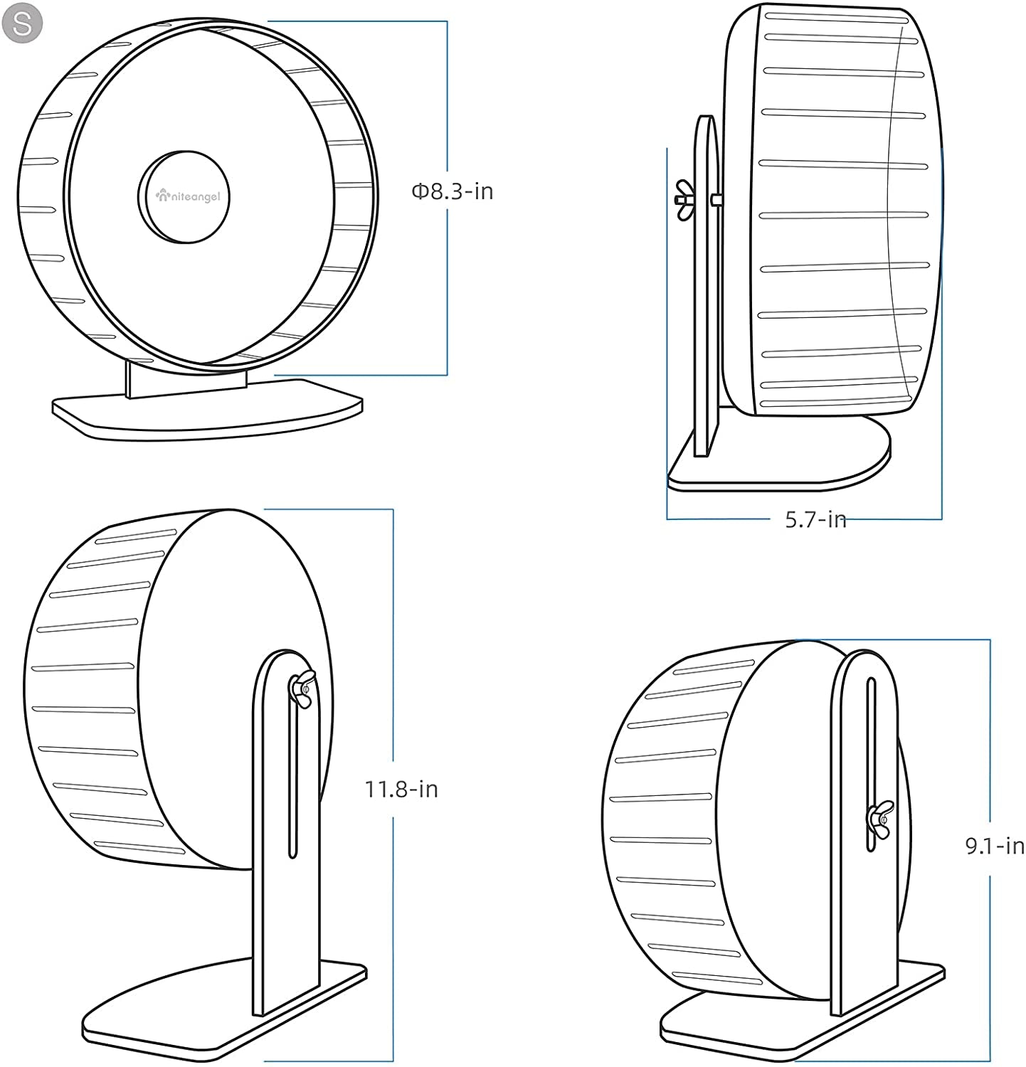 🌟 Keep Your Furry Friend Active! 🌟 Check out the Niteangel Super-Silent Hamster Wheel 🐹💚 Perfect for hamsters, gerbils, and mice! Adjustable stand & ultra-quiet for endless fun! #PetLovers #HamsterLife #SmallAnimalJoy