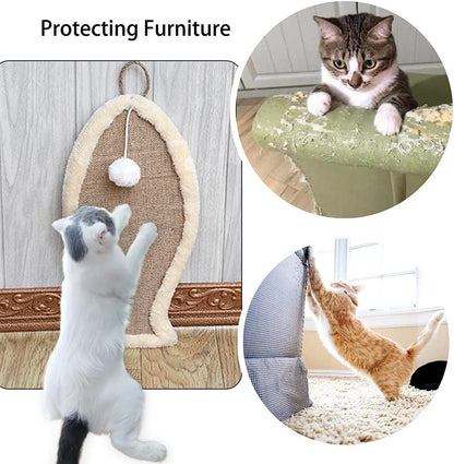 "🐾 Keep Your Furniture Safe! 🐱✨ Eco-Friendly Cat Scratch Pad & Sisal Scratcher - Perfect for Floors or Walls! #CatLovers #EcoFriendly"