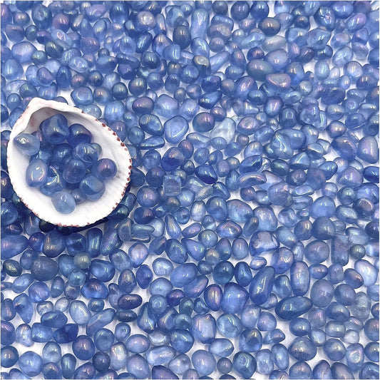 ✨ Transform Your Aquatic Oasis! 🌊 BXI 2.2 Lbs of Vibrant Blue Sea Glass Gravel - Perfect for Fish Tanks, Fairy Gardens, & Potted Plants! 💙 #AquariumDecor #HomeGarden #VaseFiller