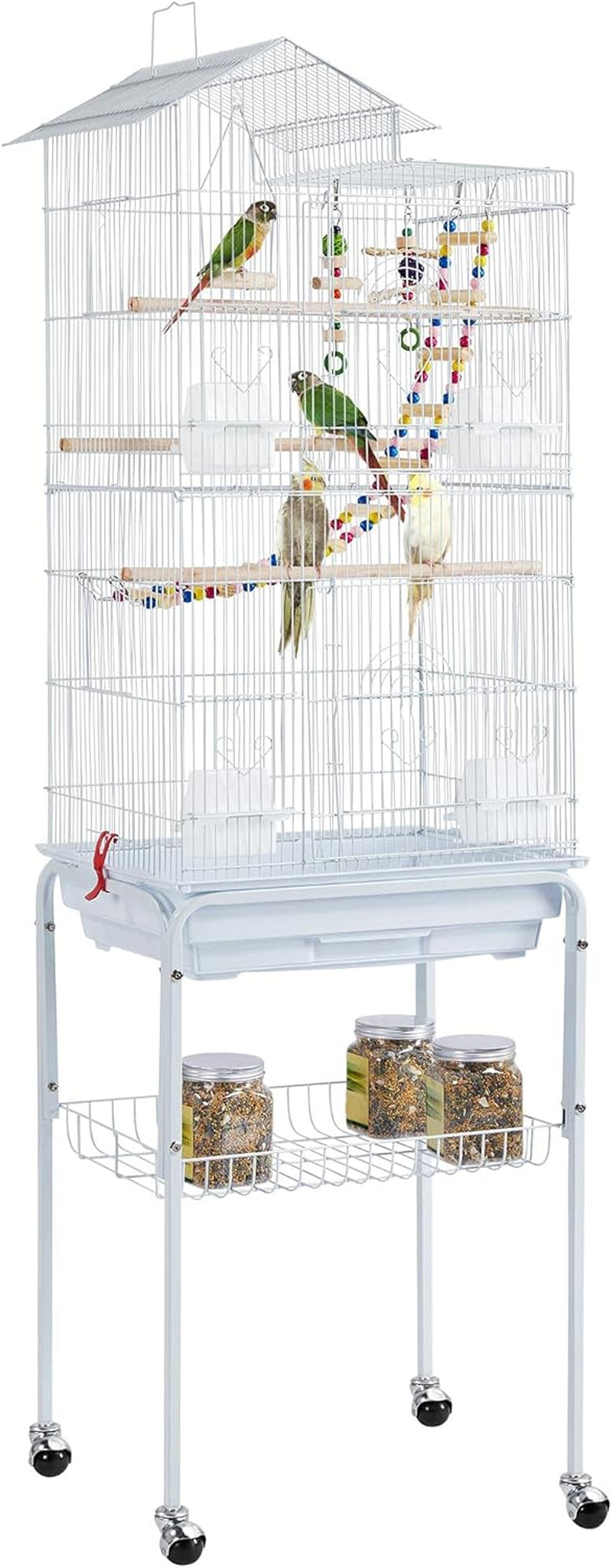 "🐦✨ Elevate Your Feathered Friend's Home! Check out the Yaheetech 64-Inch Open Top Bird Cage - Perfect for Parrots, Lovebirds, and Budgies! 🐥💕 #BirdCage #PetLovers #HappyBirds"