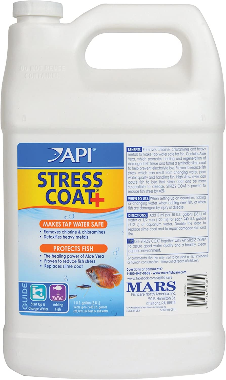 🌊🐠 Transform your aquarium with API STRESS COAT! 🐟✨ 16 oz of ultimate water conditioner for happy, healthy fish! 💧💙 #AquariumCare #FishTankEssentials