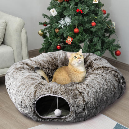 🐾🎉 Ultimate Fun for Your Furry Friends! 🌙 Introducing the AUOON Cat Tunnel Bed - a cozy playground with a central mat! Perfect for kittens, puppies, rabbits, and more! 🐱🐶💙 #PetPlaytime #CatLovers #HappyPets