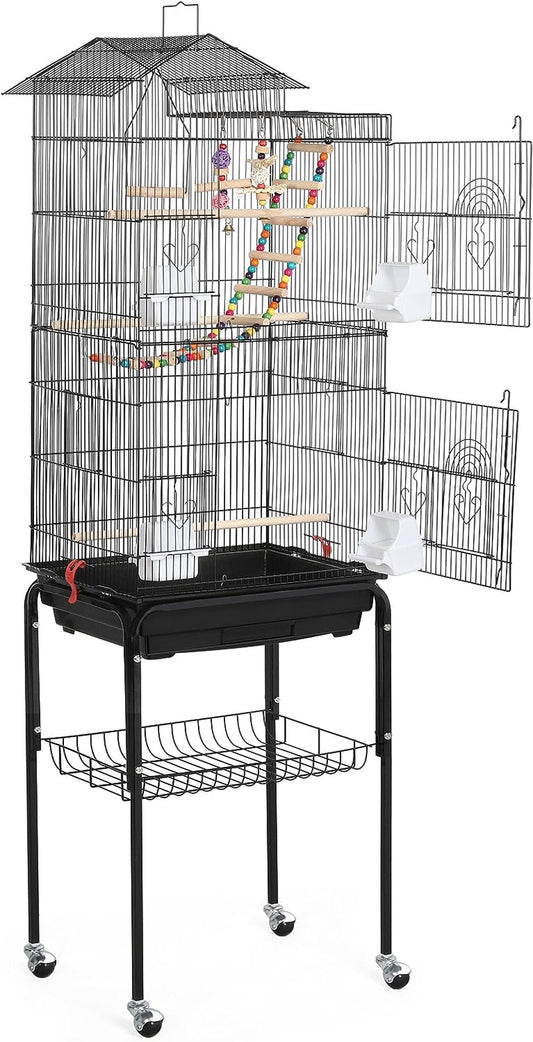 "🐦✨ Elevate Your Feathered Friend's Home! Check out the Yaheetech 64-Inch Open Top Bird Cage - Perfect for Parrots, Lovebirds, and Budgies! 🐥💕 #BirdCage #PetLovers #HappyBirds"