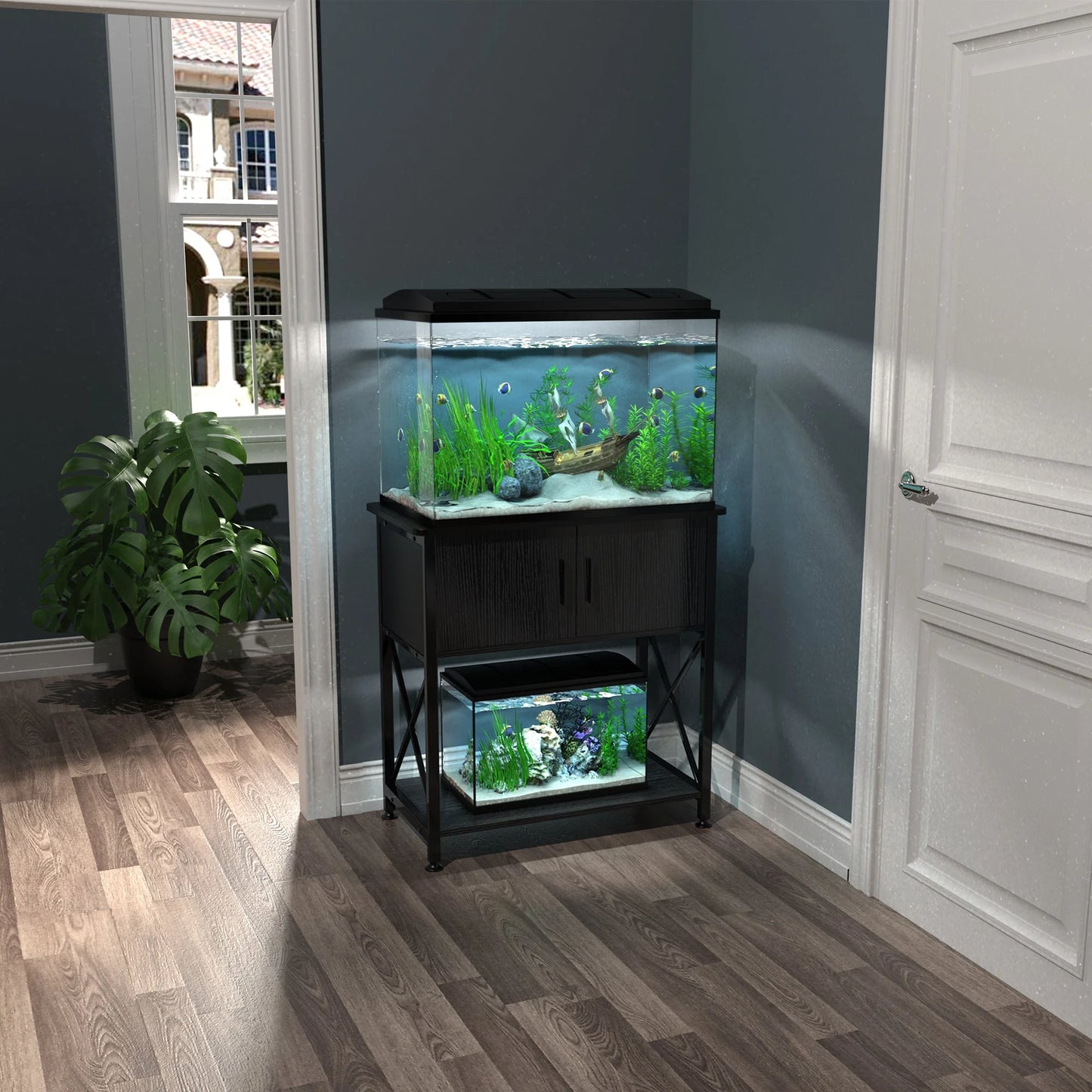 "Transform Your Aquarium Setup! 🐠✨ Check out the GDLF Metal Fish Tank Stand for 20 Gallon Long – Perfect for Storage & Style! #Aquarium #FishTank #HomeDecor"