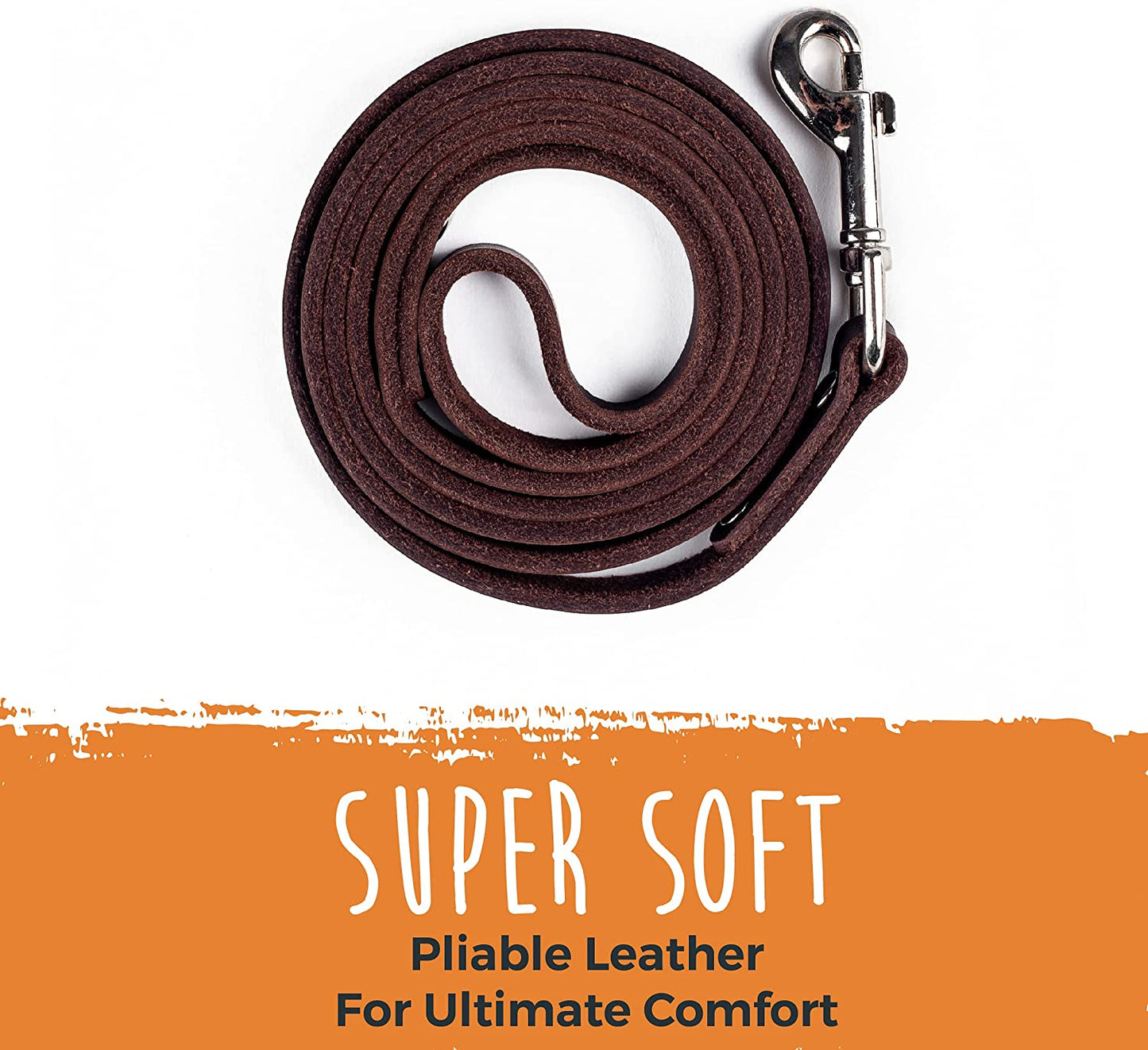 "Unleash Style with the Mighty Paw Leather Dog Leash! 🐾✨ Crafted from genuine distressed leather, this heavy-duty leash is perfect for pups of all sizes. Elevate your walks with a modern touch! 🐶❤️ #DogLovers #PetStyle #MightyPaw"