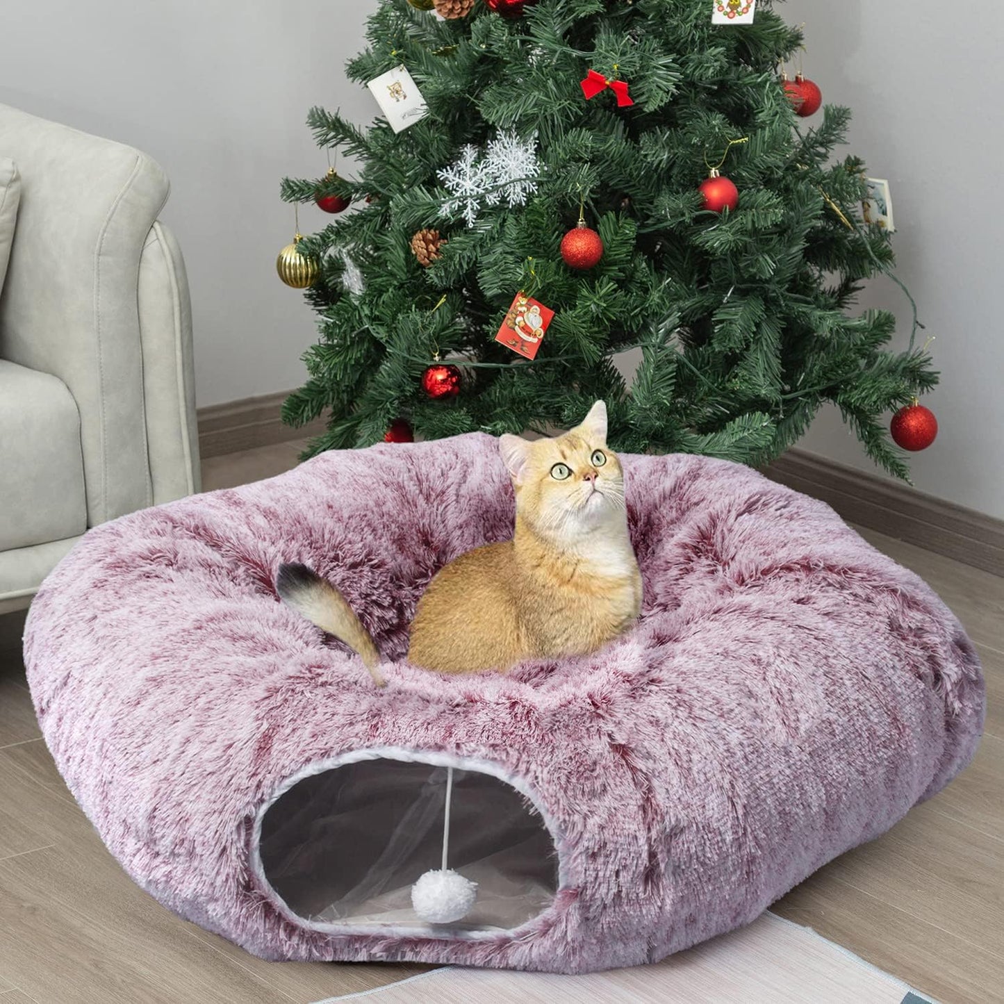 🐾🎉 Ultimate Fun for Your Furry Friends! 🌙 Introducing the AUOON Cat Tunnel Bed - a cozy playground with a central mat! Perfect for kittens, puppies, rabbits, and more! 🐱🐶💙 #PetPlaytime #CatLovers #HappyPets