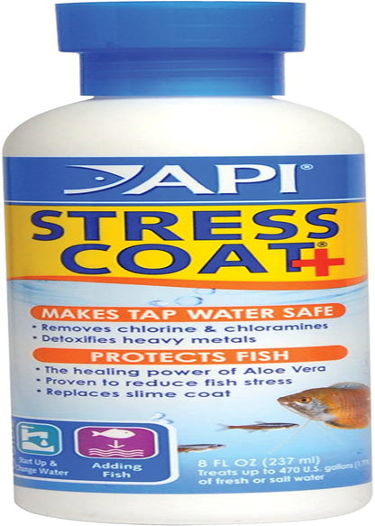 🌊🐠 Transform your aquarium with API STRESS COAT! 🐟✨ 16 oz of ultimate water conditioner for happy, healthy fish! 💧💙 #AquariumCare #FishTankEssentials